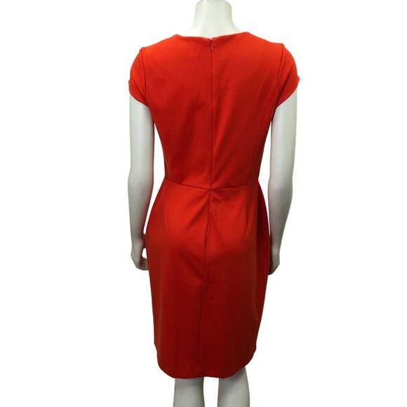 Banana Republic Womens Orange Keyhole Sheath Dress Size 8‎ - Picture 5 of 6